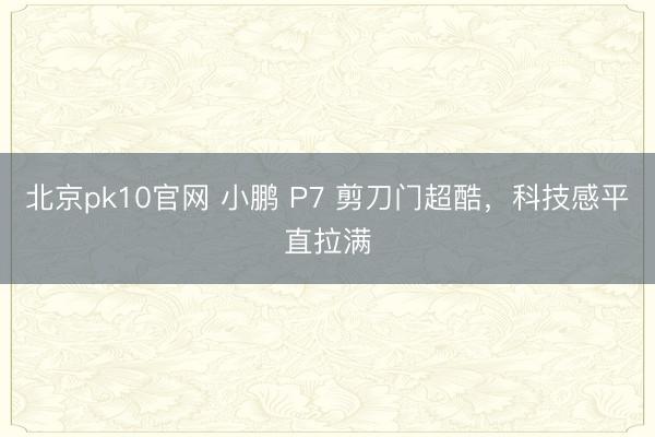 北京pk10官网 小鹏 P7 剪刀门超酷，科技感平直拉满