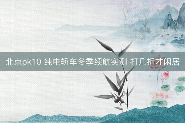 北京pk10 纯电轿车冬季续航实测 打几折才闲居