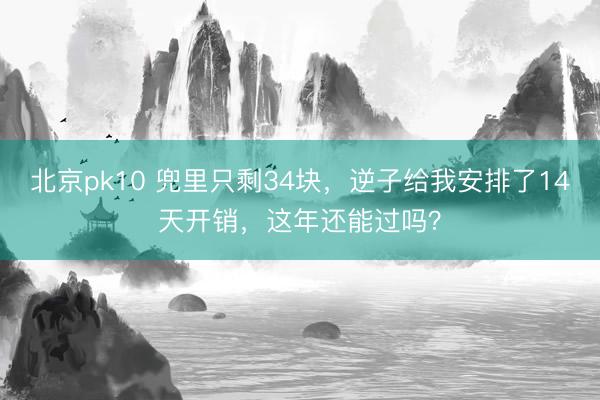 北京pk10 兜里只剩34块,逆子给我安排了14天开销,这年还能过吗?