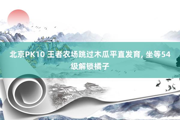 北京PK10 王者农场跳过木瓜平直发育， 坐等54级解锁橘子