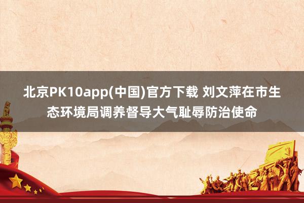 北京PK10app(中国)官方下载 刘文萍在市生态环境局调养督导大气耻辱防治使命