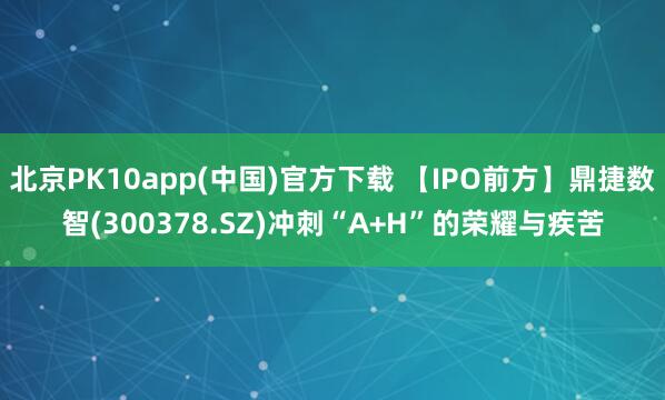 北京PK10app(中国)官方下载 【IPO前方】鼎捷数智(300378.SZ)冲刺“A+H”的荣耀与疾苦