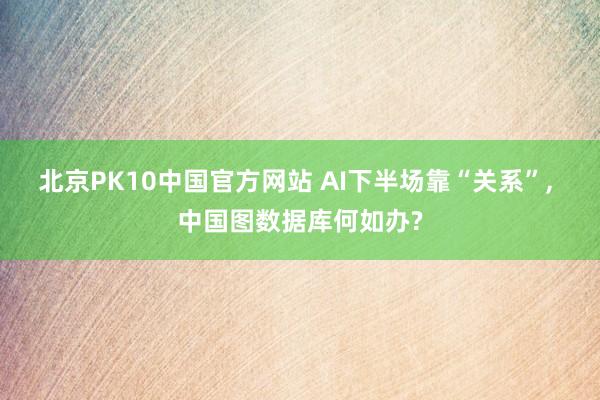 北京PK10中国官方网站 AI下半场靠“关系”， 中国图数据库何如办?