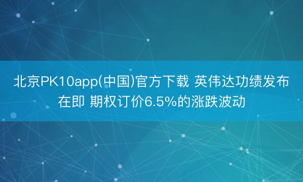北京PK10app(中国)官方下载 英伟达功绩发布在即 期权订价6.5%的涨跌波动