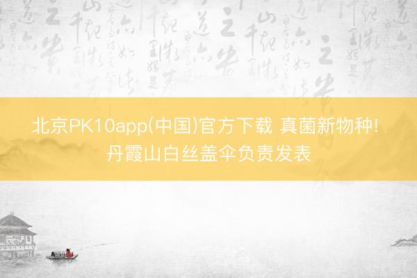 北京PK10app(中国)官方下载 真菌新物种! 丹霞山白丝盖伞负责发表